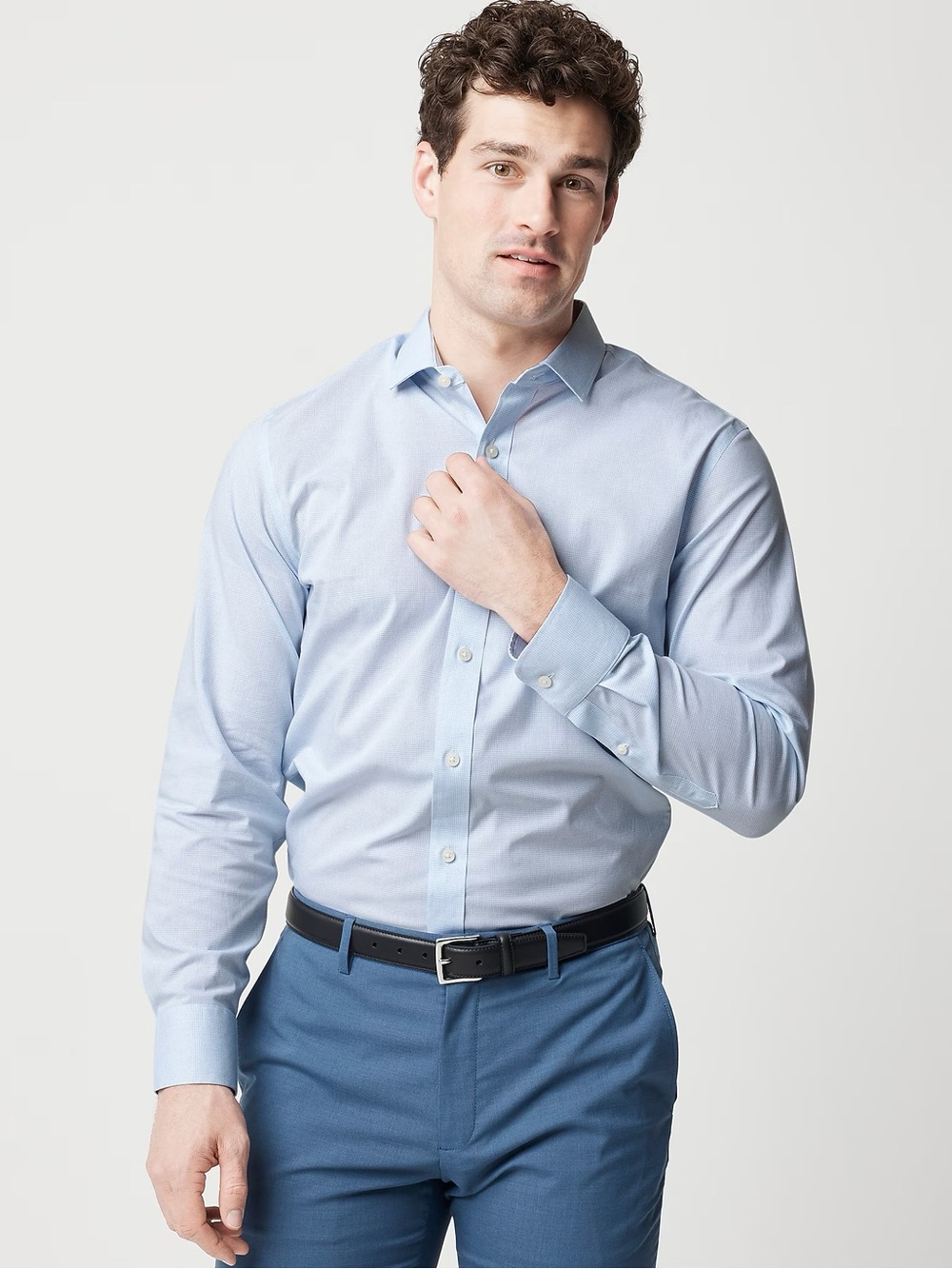J Crew Factory Wrinkle-free dress shirt slim fit light blue Size S NWT